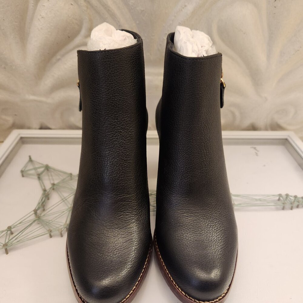 Marc Joseph NY "Grand Central" Black Leather Mini Grainy Booties. NIB. Size 6 - Picture 4 of 10